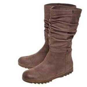 Prada Sport Women's Brown Slouchy Suede Mid Calf Flat Pull On Boots Size 38/US7